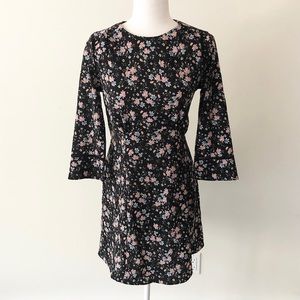 H&M Divided | Floral Print 3/4 Sleeve Dress
